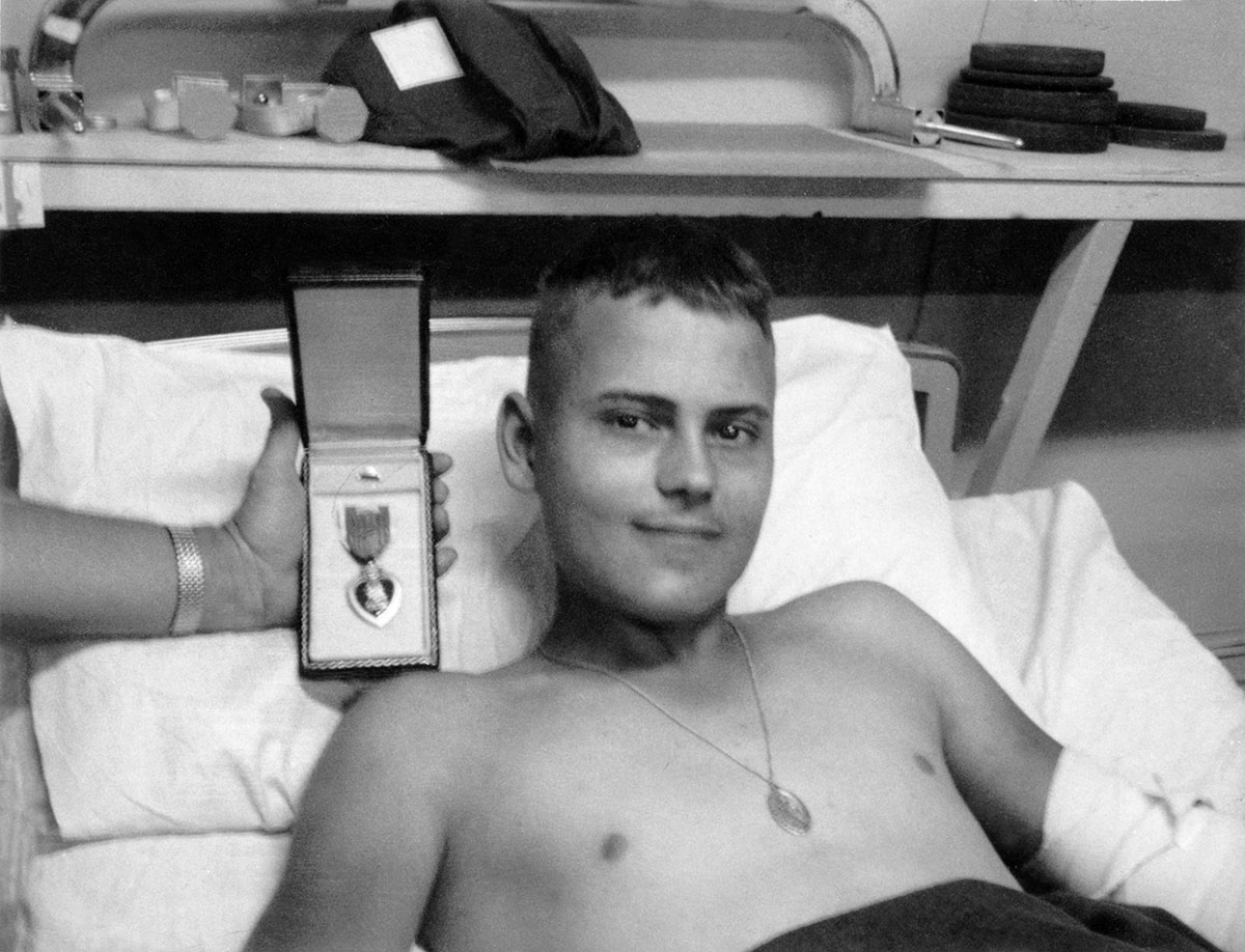 Bob Parsons, with his Purple Heart.